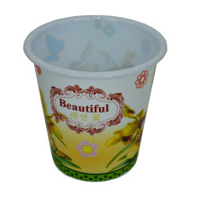 Plastic Rural Style Prited Open Top Dustbin pour la maison / Cuisine / Bureau (B06-032-2)